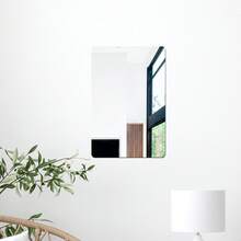 OUTANA 1pc Rectangular Acrylic Home Decor Mirror Wall Sticker, Moisture-Proof, Waterproof, Easy To Clean, Peel And Stick Wall Decor Mirror. Removable Mirror Effect Wall Art Sticker, Suitable For Living Room, Bedroom, Kitchen, Bathroom, Office, Foyer And Gym Decoration. - Multicolor - View 4