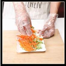 50只/100只装，一次性塑料手套，适用于烹饪和清洁，透明防水防油，防滑防污，适用于家庭、厨房、餐厅、餐饮和户外小吃等场合，可用于用餐、烧烤、清洁等——食品安全，多用途手套 - 彩色 - 查看 6