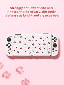 1个可爱樱桃波点图案保护壳，兼容Switch2 (2025)/Switch NS/Switch OLED/Lite，Switch/Switch 2游戏机配件，全套包含收纳袋、卡槽底座，Switch玩家的最佳礼物 - 彩色 - 查看 7