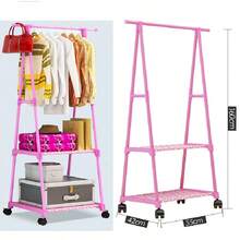 Estante de exhibición de ropa triangular de pie con estante de almacenamiento estante de ropa de lavandería - Color aleatorio - Ver 3