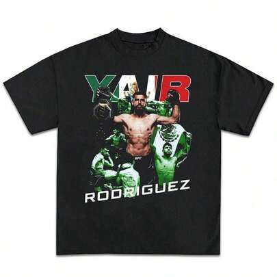 Yair Rodriguez UFC Vintage Cotton T Shirt Black Graphic MMA MexiC-An Fighter C-hampion UniS-ex Boxy Fit Fan Bootleg Streetwear220g Camiseta de Algodón 1276% Hombre/Mujer – Cómoda y Moderna para Diario o Deporte Señora blusas elegantes dama mujer premium disfraz halloween navidad blusas para dama casuales
