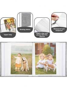 4x6英寸亚麻封面相册，可容纳多达100张4R照片，适合家庭聚会、婚礼、旅行、宝宝和节日照片。 - 彩色 - 查看 7