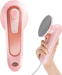 Mini Plancha de Vapor para Viaje, Vaporizador de Ropa Portatil Seco y Húmedo, 110V Plancha de Mano Portátil para Ropa, 100ml Vaporizador Máquina de Planchar de Mano para Hogar, Viajes (Morado) - rosa - Ver 2