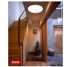 CANMEIJIA Đèn trần LED cảm biến chuyển động, phù hợp cho hành lang, phòng khách, phòng ngủ, phòng làm việc, tủ quần áo, nhà bếp, nhà kho, văn phòng, studio, cửa hàng. Chọn kích thước phù hợp dựa trên nhu cầu sử dụng của bạn. Hoạt động với nguồn điện xoay chiều 85V-265V. - Đèn trần cảm biến chuyển động LED - Xem 5