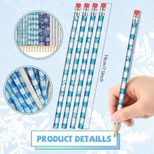 Sherr 36 Pieces Winter Snowflake Pencils With Eraser Toppers Bulk Operation Christmas Frozen Party Favors Holiday Pencils Gifts For Birthday School Reward Supplies Goodie Bags Stuffers - 藍白 - 查看 3