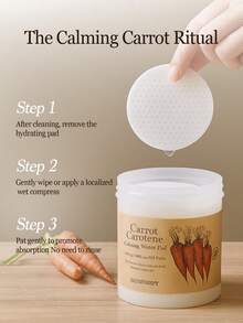 SKINFOOD Carrot Soothing Hydrating Cotton Pads | Instant Soothing Hydration | Calms Redness, Revitalizes Skin - Carrot Carotene Calming Water Pad - View 7