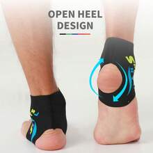 1 Paar elastische Sport Knöchelstütze - Herren & Damen - für Laufen, Basketball, Fitness, Alltag, Leben, Gym Zubehör - Blaugrüne Sport-Knöchelbandage mit schwarzer Basis - Übersicht 8