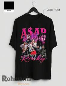 Asap Rocky T Shirt - 黑色 - 查看 1