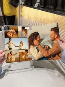 1pc Customizable Photo Slim Transparent Case Suitable For IPad 10th Gen 10.9" (2022) / IPad (A16) 11" 11th Gen (2025) / IPad Air 4th/5th Gen, IPad Pro (2020/2021/2022/2024), Thin & Fashionable, With Pencil Slot, Multi-Angle Y-Shaped Stand - White - View 2