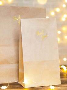 500pcs/Roll Transparent 'Thank You' Stickers, Minimalist And Practical Multipurpose - 多色 - 查看 4