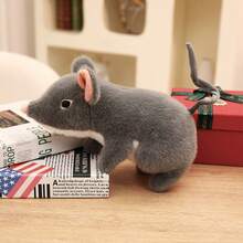 1pc Adorable Plush Realistic Mouse Stuffed Animal Doll, Soft Fluffy Cute Big Ear Mouse Doll, Funny Pet Doll, Cat Doll, Children's Birthday Gift - Multicolor - View 14
