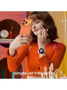 Original Silicone Protective Case Compatible With Iphone 17 Air 16 15 14 13 12 11 Pro Max Plus, Ultra-Thin Design - Orange - View 2