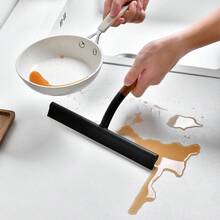 1pc New Silicone Squeegee Window Cleaning Tool, Bathroom Floor Cleaner, Home Window Scraper, Car Windshield Wiper, Kitchen Cleaning Squeegee - Multicolor - View 3