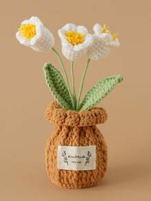 DIY钩编情人节礼物，DIY仿真花束，手工编织郁金香花束，玫瑰，仿真花，桌面装饰，墙面装饰，人造花，适合作为生日礼物、周年纪念礼物、母亲节礼物、圣诞礼物、活动和家居装饰，情人节礼物 - 彩色 - 查看 13