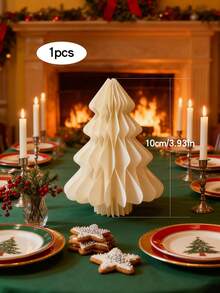 1pc (Red/Green/White) 3.94in/5.91in/7.87in Christmas Party Decorations, 3D Mini Glitter Edge Paper Honeycomb Ornaments, Green, Red Hanging Ornament For Christmas Tree Decor, New Years Party, Christmas Ornaments, Home Decor, Suitable For Wedding Decoration - Multicolor - View 15