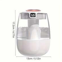 1. Quiet Ultrasonic Humidifier With Warm Night Light, Large Capacity USB Portable Desktop Mist Maker, Suitable For Bedroom And Office, Dual Nozzles, Water Level Display, Button Control, Max Water Tank Capacity 84.54 Oz, Coverage Area Less Than 108 Sq Ft, Max Humidification 10.14 Oz/Hr, No Battery Required - Modern Design