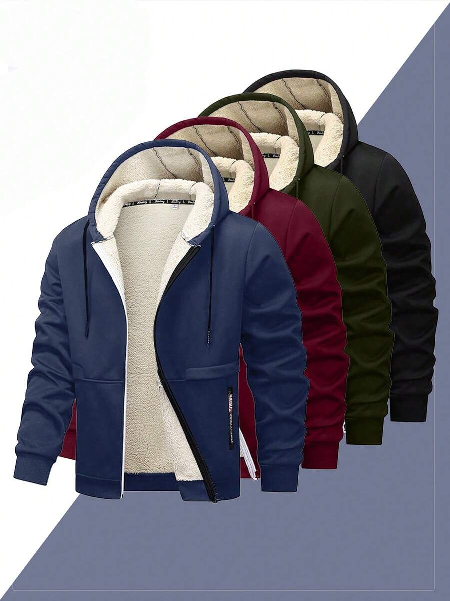 Men's Thermal Heated Winter Jacket – Windproof Insulated Coat For Hiking, Snow & Extreme Cold - Navy Blue - View 1