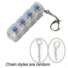 1 pieza Llavero antiestrés, diseño de tecla de teclado, juguete antiestrés para adultos, anillo para presionar con los dedos, herramienta calmante, enfoque y relajación - Multicolor - Ver 12