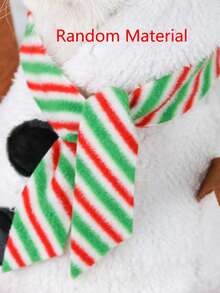 1pc New Christmas Snowman Costume For Large Dogs, Pet Apparel, Funny Autumn/Winter Outfit - White - View 3