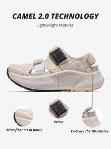 CAMEL CROWN Dép xăng đan ngoài trời dành cho nữ, giày thể thao leo núi thoải mái và thời trang cho việc đi bộ hàng ngày, quai điều chỉnh được và chống trượt. - Màu be - Xem 5