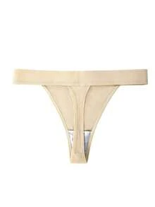 1 paquet de culottes tanga à taille haute - Tissu ultra doux, extensible dans les deux sens pour un confort toute la journée, ajustement sans frottement et invisible sous n'importe quelle tenue - Nude - Voir 4