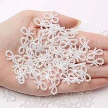 50/200 piezas Lazo, perlas artificiales de marfil Decoración de lazo para el cabello para decoración de boda DIY, decoración diaria, material DIY Clip para el cabello Suministros de joyería DIY Productos hechos a mano - Multicolor - Ver 7