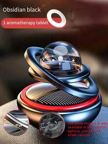 1pc Solar Powered Rotating Car Perfume Holder With 1 Piece Solid Cologne Fragrance Refill