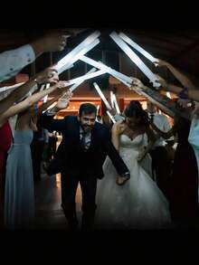 36 件 LED 白色泡沫棒白光闪光欢呼棒婚礼棒婚礼新娘礼物派对单夜灯狂欢派对发光氛围用品夏季生日礼物海滩返校学校用品房间装饰