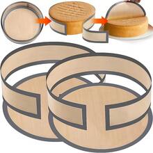 4pcs 9 Inch Silicone Baking Mat For Springform Pan - Non-Stick Bottom & Side Liner For Cheesecake, Cakes And Pies - Reusable Pan Protector For Home Bakers & Chefs - Oven Easy Clean Leak Prevention Liner - Grey - View 2