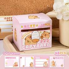 1 Box 40Pcs Random Cute Pull-Out Sticky Notes - Reusable Adhesive Memo Pads, Student Cute Notepads For Messages & Jottings