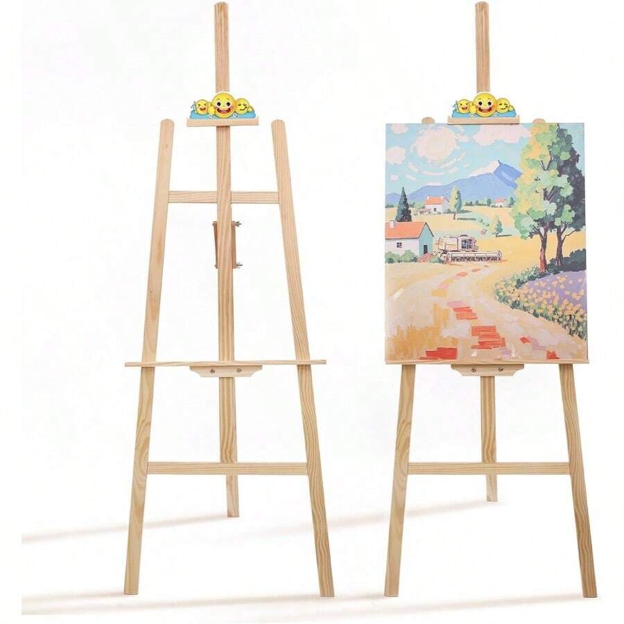 Wooden Easel Stand Sign And Painting - Adjustable Artist Easel Adults - Home Wedding Display, Art Easel With Canvas Holder Studio, Classroom - 裝飾藝術 - 查看 1