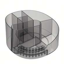 1pc Nail Art Rhinestone Storage Box With 7 Compartments And 18-Hole Nail Drill Bit Holder, Nail Art Desk Organizer (Tools Not Included) - Multicolor - View 8