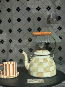 This Minimalist Striped Teapot With A Wooden Handle And Diamond-Shaped Lid Is Perfect For Use Indoors During Winter, Whether Near A Fireplace, Fireplace, Or Gas Stove. It's Also An Essential Item For Winter Camping, Suitable For Family Gatherings And Holidays, And Makes A Wonderful Gift For Friends And Family. - Multicolor - View 15