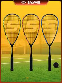 SALYWEE Squash Racket With Free Bag, Full Carbon Fibre Lightweight Squash Racquets, 12*17 String Pattern, Indoor Sports Squash Training Supplies For Men & Women, Professional Competition Sports Gear, Suitable For Intermediate Players - Multicolor - View 6