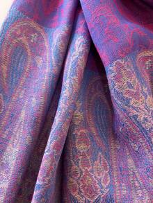 Fashion Women Silk Scarf Luxury Satin Shawl Wraps Pashmina Scarf Abaya - Purple - View 4