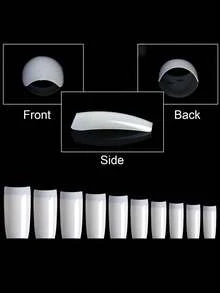 500pcs/Box Natural Transparent Ballet Shaped French Manicure Artificial Nail Tips - Multicolor - View 3