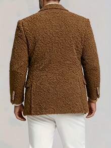 Áo khoác vest nam thời trang công sở thường ngày cỡ lớn thu/đông 2025 mới - màu nâu - Xem 2