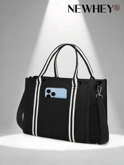 Tote Bags For Women Canvas Tote Bag Large Work Bag Laptop Handbag Waterproof Shoulder Bag With Zipper For Travel School Beach