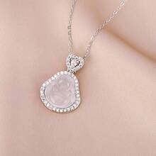 1件新款中国风不锈钢佛像吊坠项链，优雅独特的小众设计，女士适用 - 人像項鍊 - 查看 9