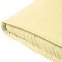 Outsunny Reclining Garden Chair With Headrest, Polyester Fiber Cotton Cream White 198x53x5cm On Site