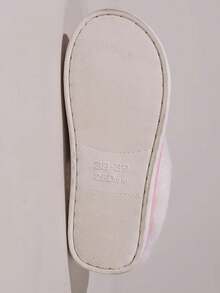 Women's Solid Color Plush Lining Thick Anti-Slip Flat Casual House Slippers, Suitable For Autumn/Winter - Pink - View 7