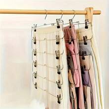 Perchero metálico de 6 niveles con 12 pinzas - Organizador de armario ahorra espacio para camisas, corbatas, cinturones, bufandas, calcetines y sujetadores - Negro, Perchero multiusos | Perchas verticales | Percha de ropa resistente, Organizador de ropa | Diseño de percha moderno | Percha de plástico - Negro - Ver 8