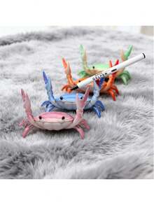 Ahnitol Weightlifting Crab Pen Holder, Creative Desktop Organizer With Cute Animal Figurine, Unique Office Supplies, Desktop Decor, Ideal Cool Gift For Gamers, Students, Coworkers - Stress Relief Office Gadget, Funny Desktop Accessory - Multicolor - View 2