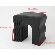 YUNRUX Mesa auxiliar creativa, mesa auxiliar para sofá, mesa de noche - Negro - Ver 2