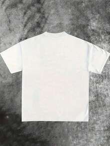 Y2K Elohim Records Path To Paradise Edgy Graphic ,180g 100% Pure Cotton Round Neck Comfortable Casual Men's T-Shirt - trắng - Xem 2