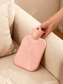 1 Piece Of Durable Pvc Hot Water Bottle Bag+1 Piece Of Cloth Bag - Explosion-Proof And Anti Slip Design, Imitation Rabbit Plush Hot Water Bottle With Cute Stripe Pattern, Suitable For Outdoor Use In Winter, Keeping Hands And Feet Warm, Hot Compress, Essential For Winter, Essential For Returning To School, Essential For Going Out - Multicolor - View 4