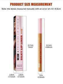 W3W Long-Lasting Waterproof Matte Nude & Deep Brown Lip Liner Pencil, High Color Payoff, Creamy Texture, Sponge Tip Applicator, Smooth Application, Waterproof & Smudge-Proof, Long-Wearing, Easy To Use Lip Liner