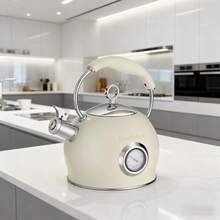 Haus Roland Ấm đun nước bằng thép không gỉ 3 lít, tương thích với bếp ga, bếp lửa và bếp từ, cấu tạo bền chắc, thiết kế trang nhã, đồ dùng nhà bếp hiện đại, dễ vệ sinh. - Be - Xem 9