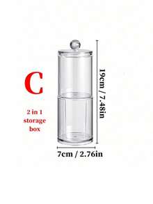 1pc Plastic Makeup Facial Pad Storage Box, Minimalist Clear Multifunction Storage Box For Home, Holiday Gift, Christmas Present,For Holiday Beach, Bathroom Collection, Bedroom Collection, Large Capacity - Multicolor - View 10