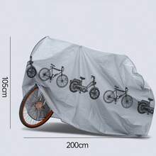 2025新款升级单层摩托车/自行车/踏板车罩（尺寸：常规/S/M，适用于1.2-2.2米长的车辆），经典灰色，3D立体剪裁设计，0.8毫米厚三层复合材质（防水PEVA外层），底部防风松紧带